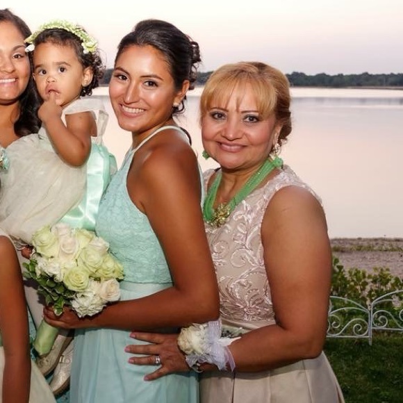 David’s Bridal Mint Green Bridesmaid Dress. - Picture 6 of 7